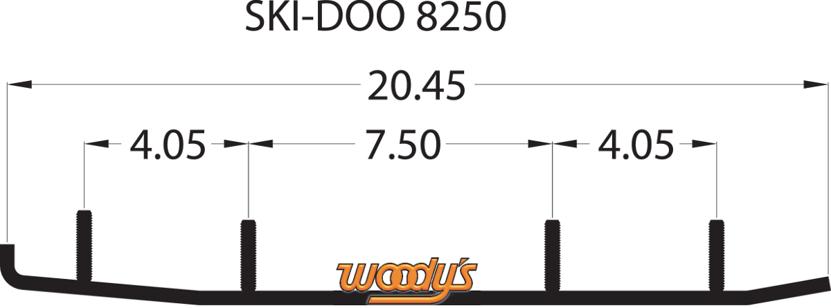 WOODY'S Top-Stock™ Hard Surface Bar - 60° - Ski-Doo HSD-8250