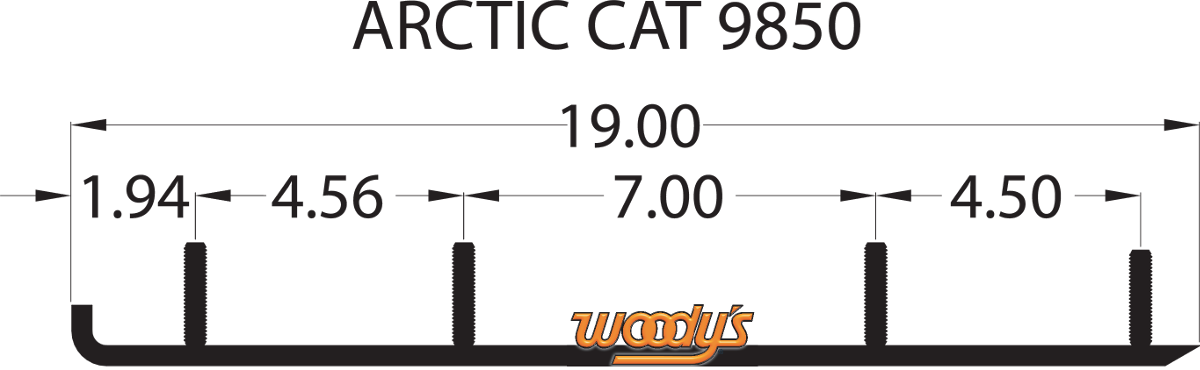 WOODY'S Wear Bar - Trail Blazer IV™ Flat-Top® - 6" - 60° - Arctic Cat TAT4-9850