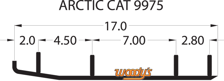 WOODY'S Wear Bar - Trail Blazer IV™ Flat-Top® - 6" - 60° - Arctic Cat/Yamaha TAT4-9975