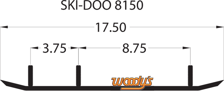 WOODY'S Wear Bar - Trail Blazer IV™ Flat-Top® - 6" - 60° - Ski-Doo TSD4-8150