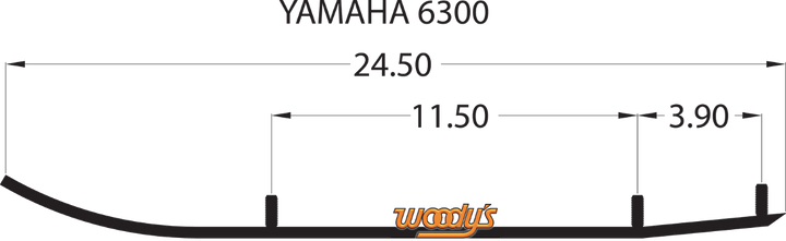 WOODY'S Wear Bar - Trail Blazer IV™ Flat-Top® - 6" - 60° - Yamaha TYV4-6300