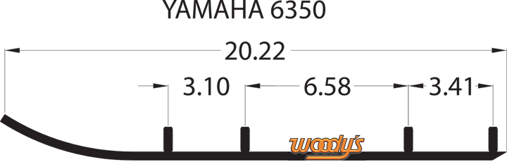 WOODY'S Wear Bar - Trail Blazer IV™ Flat-Top® - 6" - 60° - Yamaha TYV4-6350