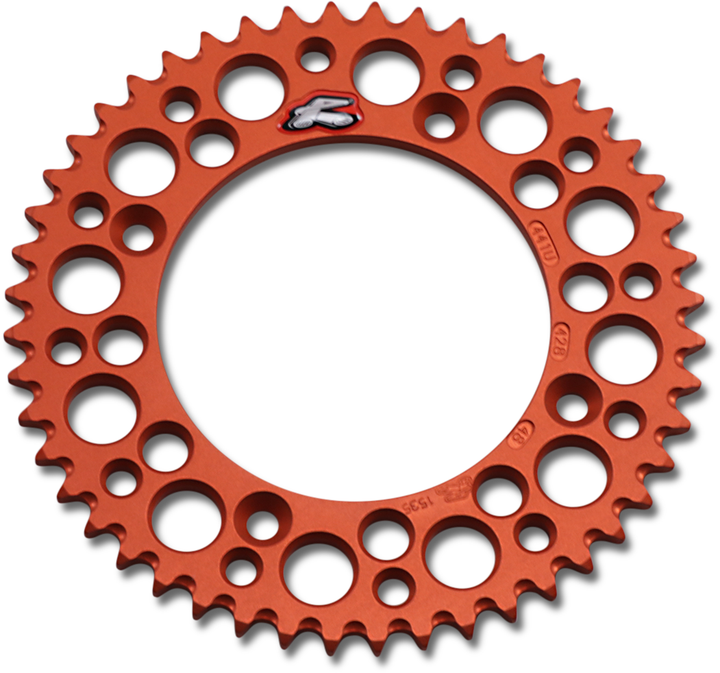 Renthal 441U-428-48GPOR Rear Sprocket, Aluminum, 48-Tooth, Orange