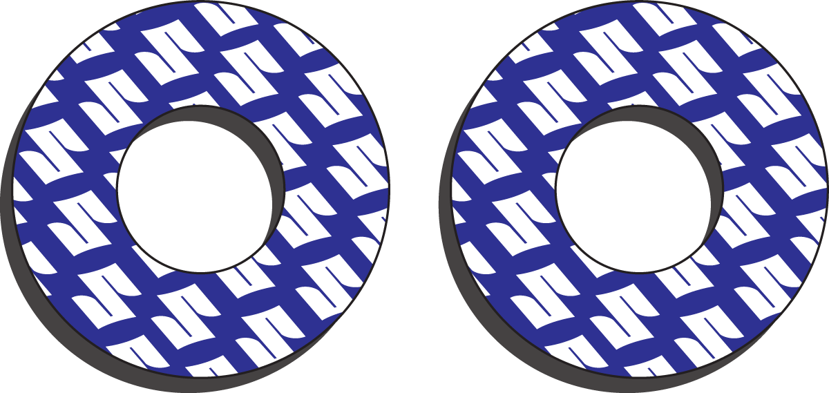Factory Effex Grip Donuts for Suzuki, Blue and White, Part Number 22-67400