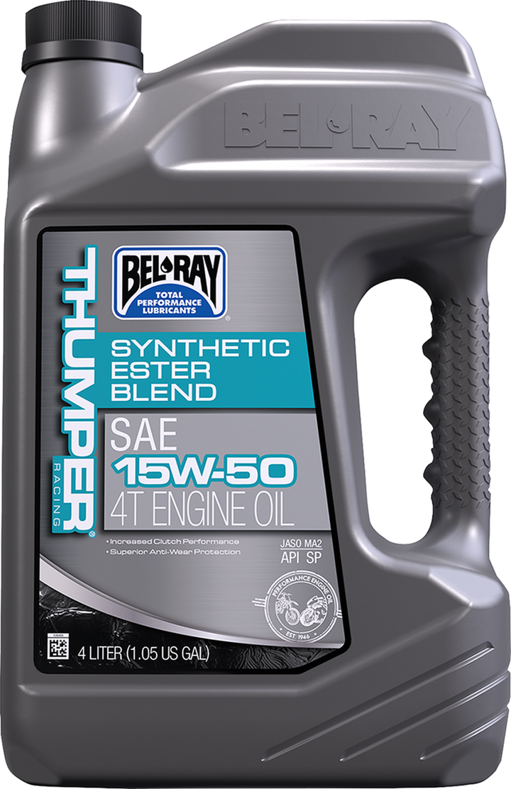 Bel-Ray Thumper® Racing Synthetic Ester Blend 4T Engine Oil - 15W-50 - 4L