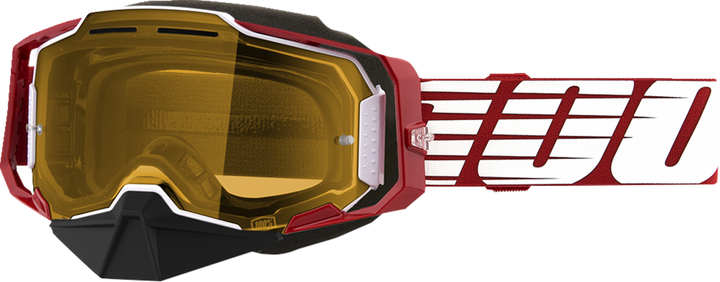 100% Armega Snow Goggle - Oversized Deep Red