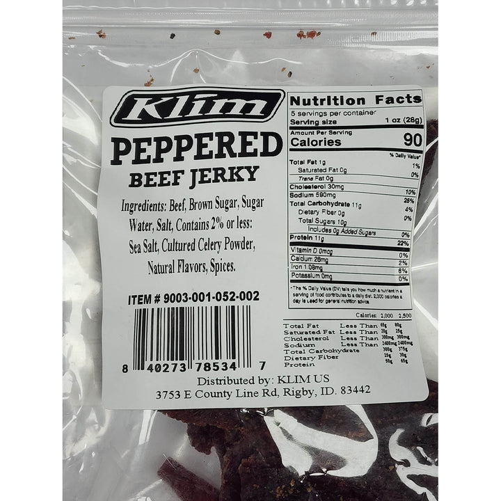 Aggressive Meat Snack - Peppered Beef Jerky