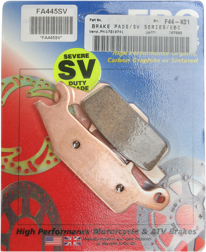 EBC SV Severe Duty Brake Pads FA445SV