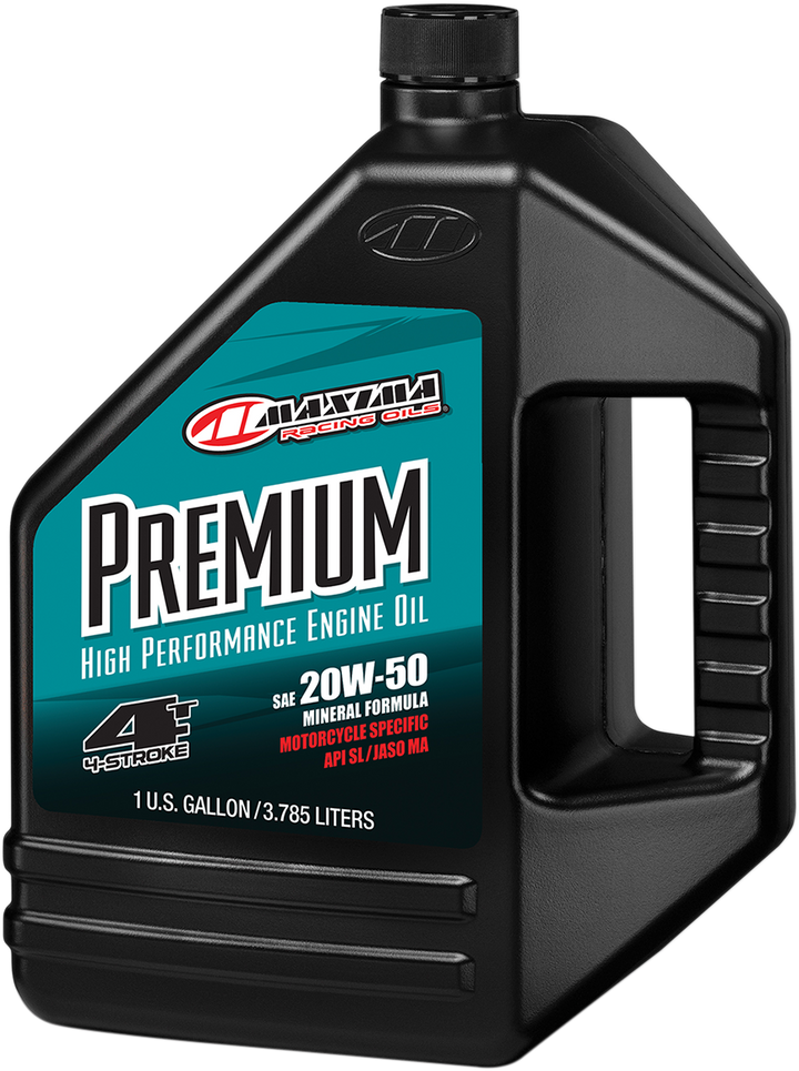 Maxima Premium High Performance Mineral 4T Engine Oil - 20W-50 - 1 US gallon