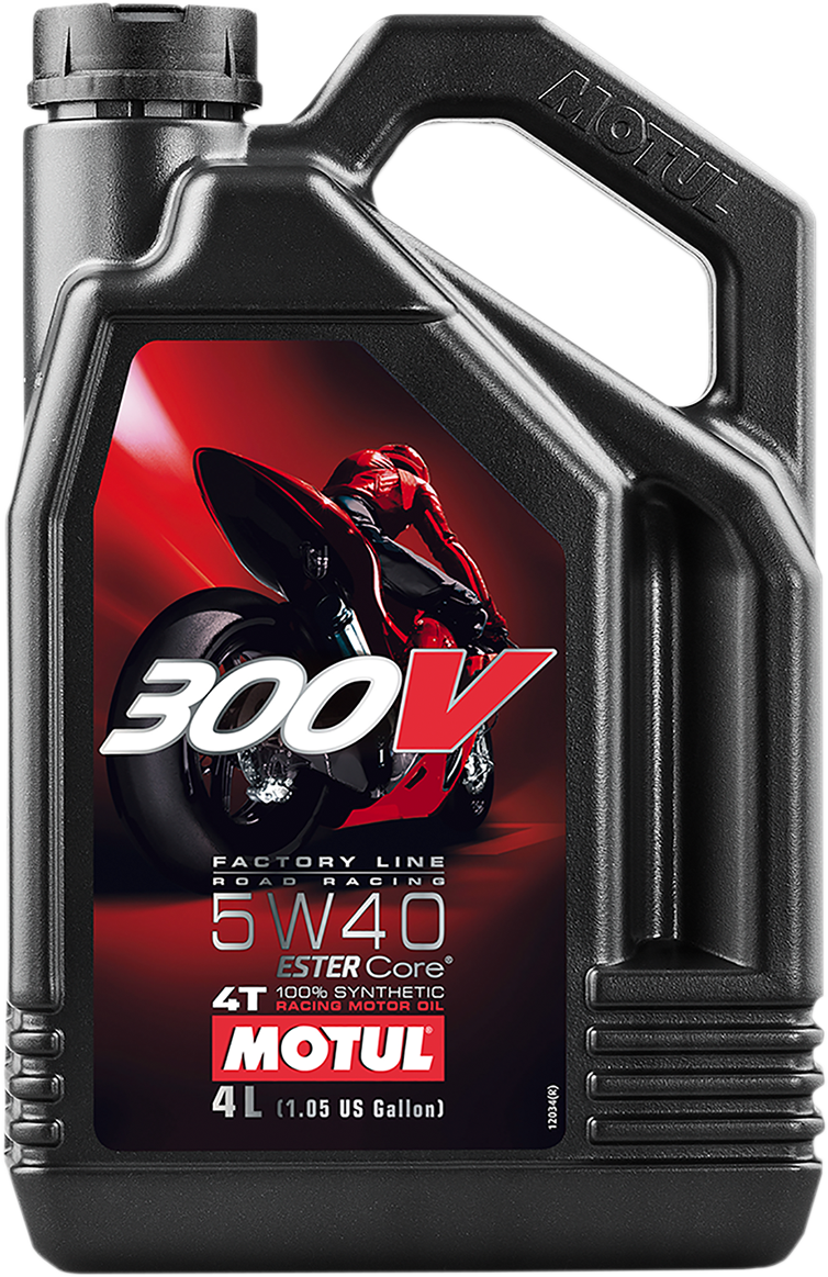 Motul 300V Factory Line Road Racing Synthetic 4T Engine Oil - 5W-40 - 4L