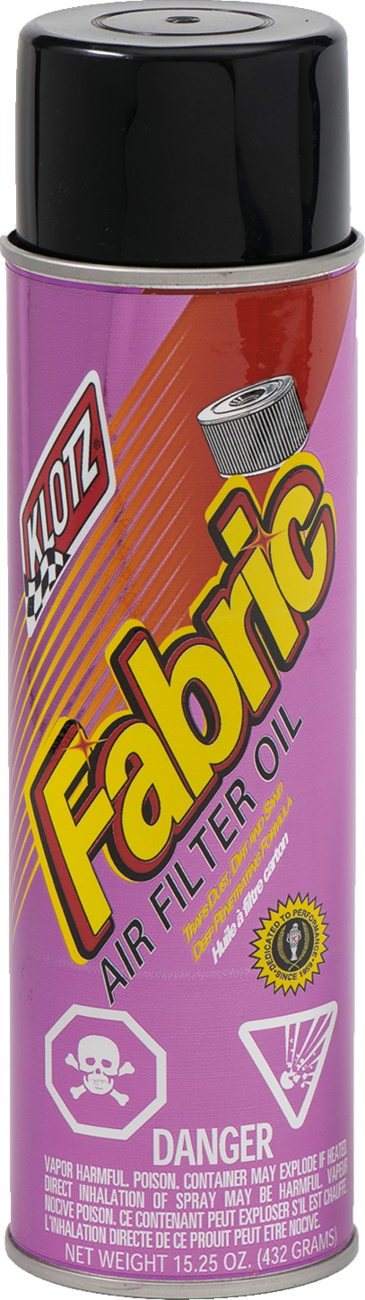 Klotz Aerosol Fabric Filter Oil - 15.25 oz. net wt. - Aerosol