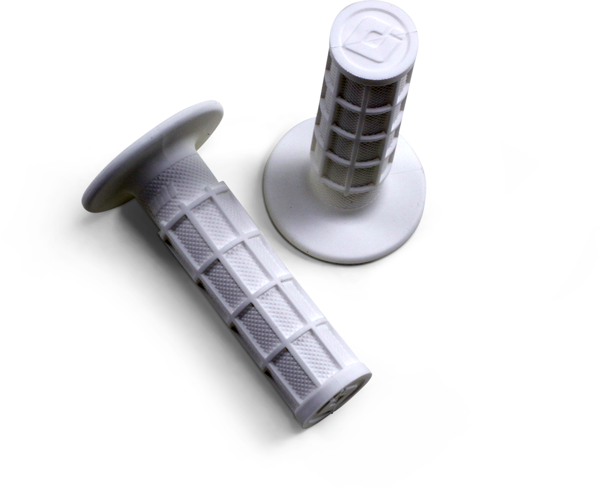 ODI Ruffian MX Full Waffle Single-Ply Grips, White – H02RFSW