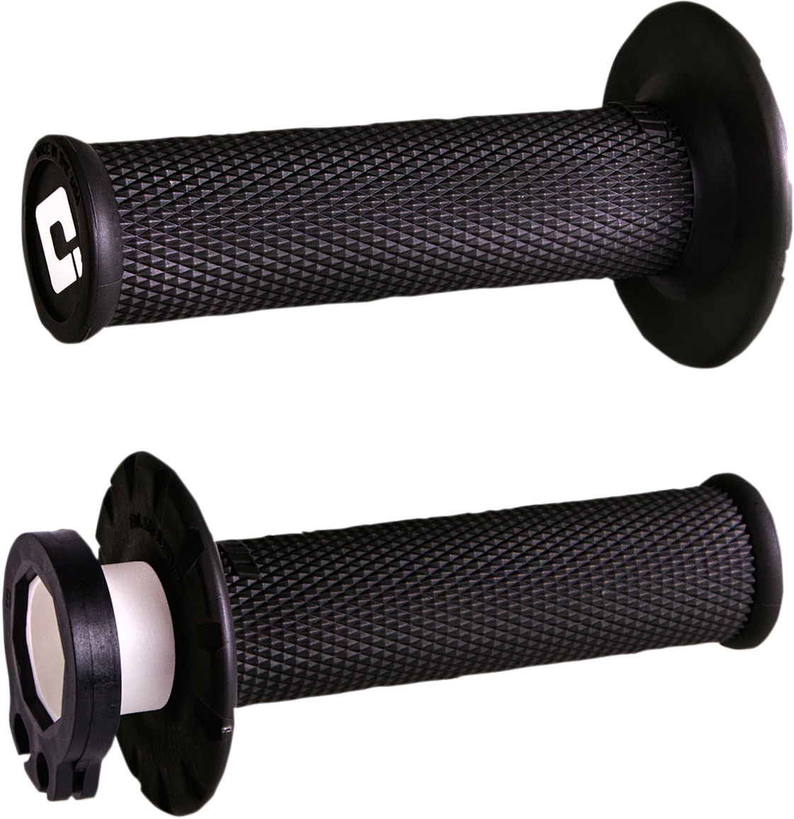 ODI V2 Lock-On No-Waffle Motorcycle Grips with Throttle Tube, Black H36NWB