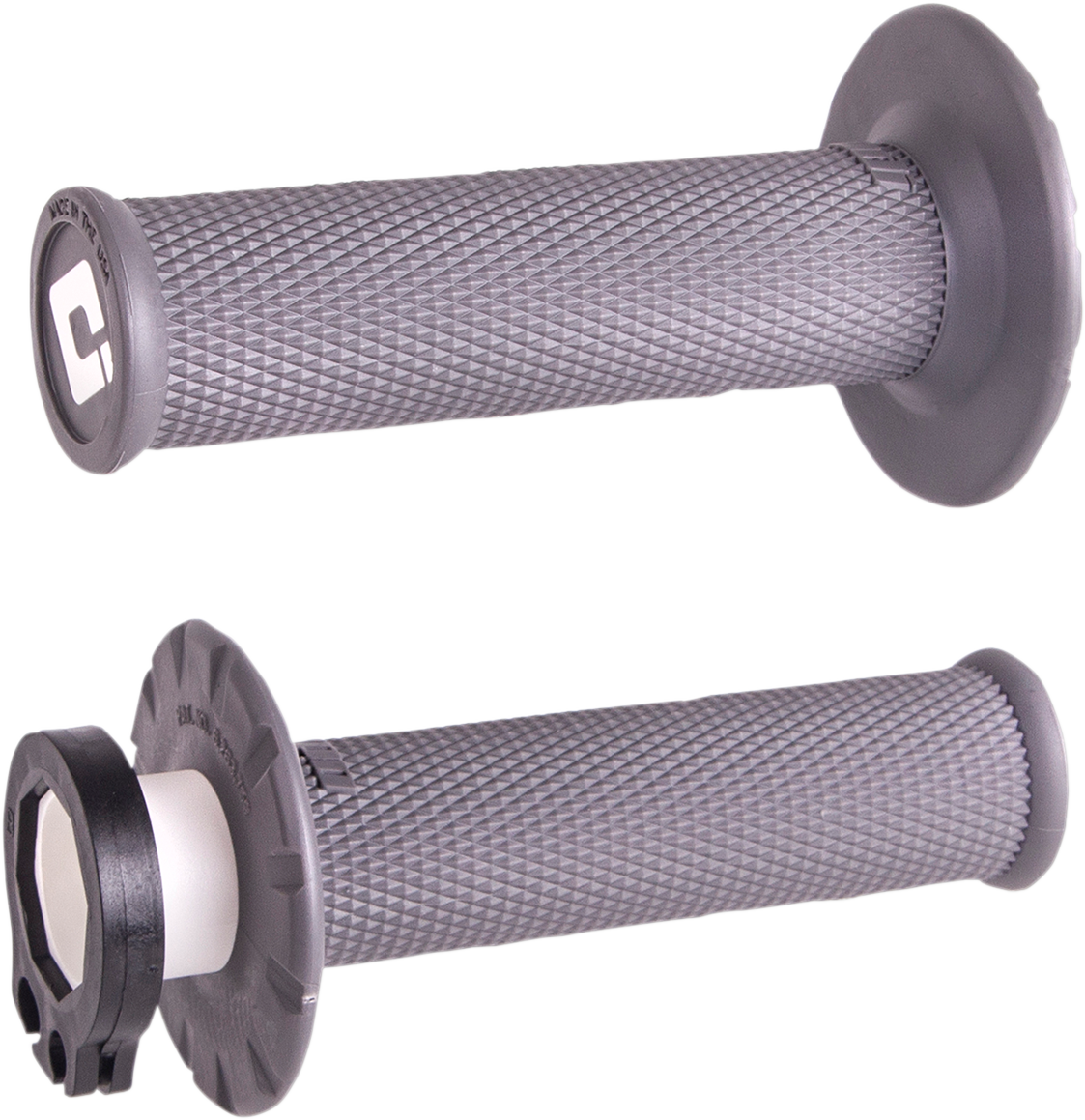 ODI V2 Lock-On No-Waffle Motorcycle Grips with Throttle Tube, Graphite H36NWH