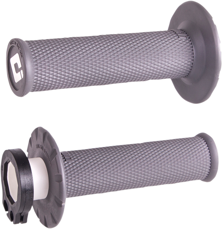ODI V2 Lock-On No-Waffle Motorcycle Grips with Throttle Tube, Graphite H36NWH