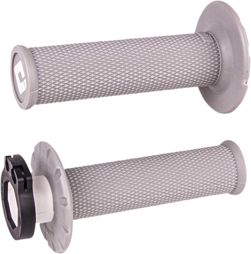 ODI V2 Lock-On No-Waffle Motorcycle Grips with Throttle Tube, Gray H36NWG