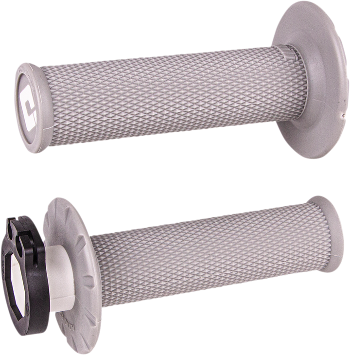 ODI V2 Lock-On No-Waffle Motorcycle Grips with Throttle Tube, Gray H36NWG