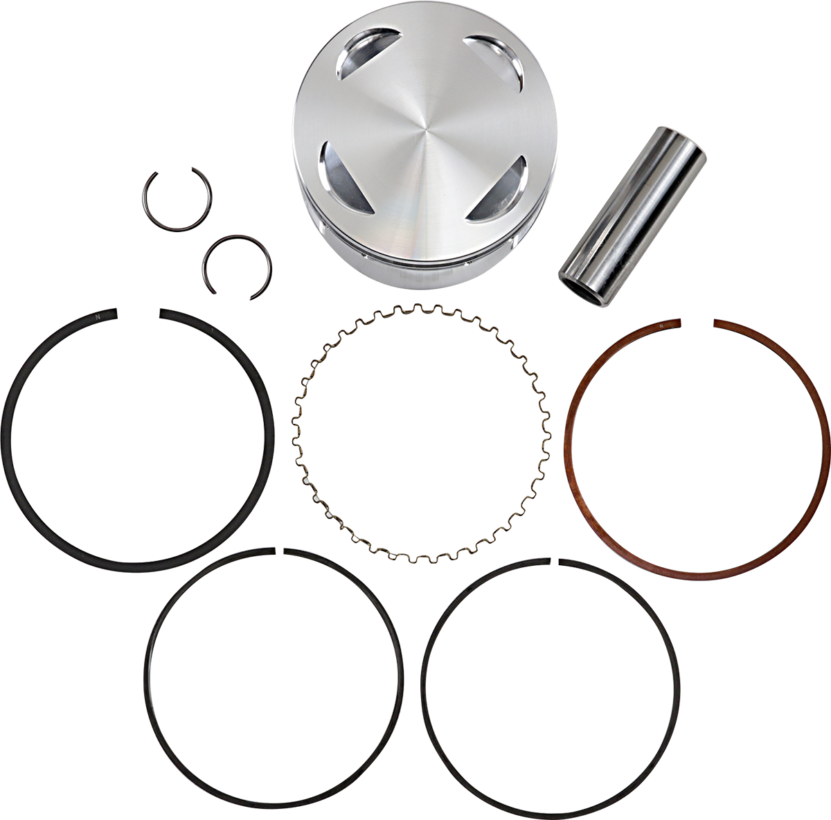 JE Pistons 128998 Piston Kit, 4.016 in Bore, 10.8:1 Compression Ratio for Honda