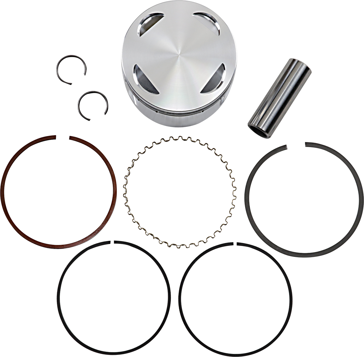 JE Pistons 130682 Piston Kit, 100.00 mm Bore, 11.25:1 Compression Ratio for Honda
