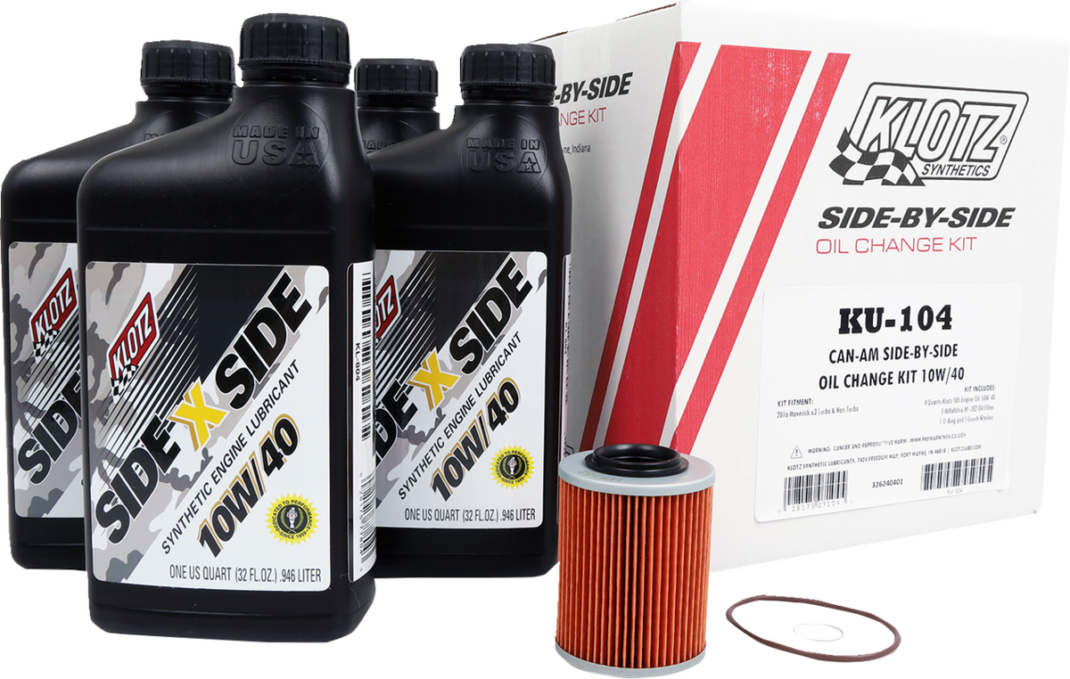 Klotz SxS Oil Change Kit - Can-Am SXS - 10W/40 (3601-0867)