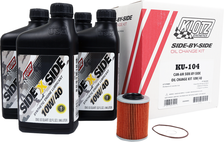Klotz SxS Oil Change Kit - Can-Am SXS - 10W/40 (3601-0867)