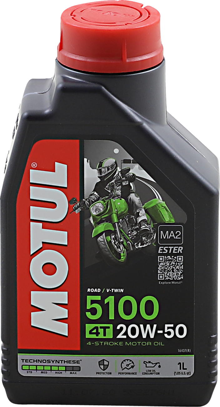 Motul 5100 Synthetic Blend 4T Engine Oil - 20W-50 - 1L