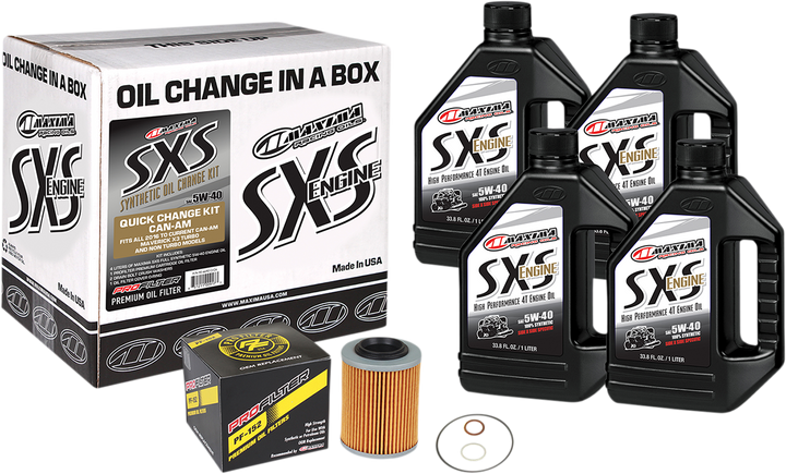 Maxima SXS/UTV Synthetic Quick Oil Change Kit - Can-Am - 5W-40