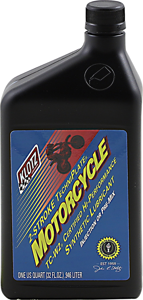 Klotz TechniPlate® Synthetic TCW-2 2-Stroke Oil - 1 U.S. quart