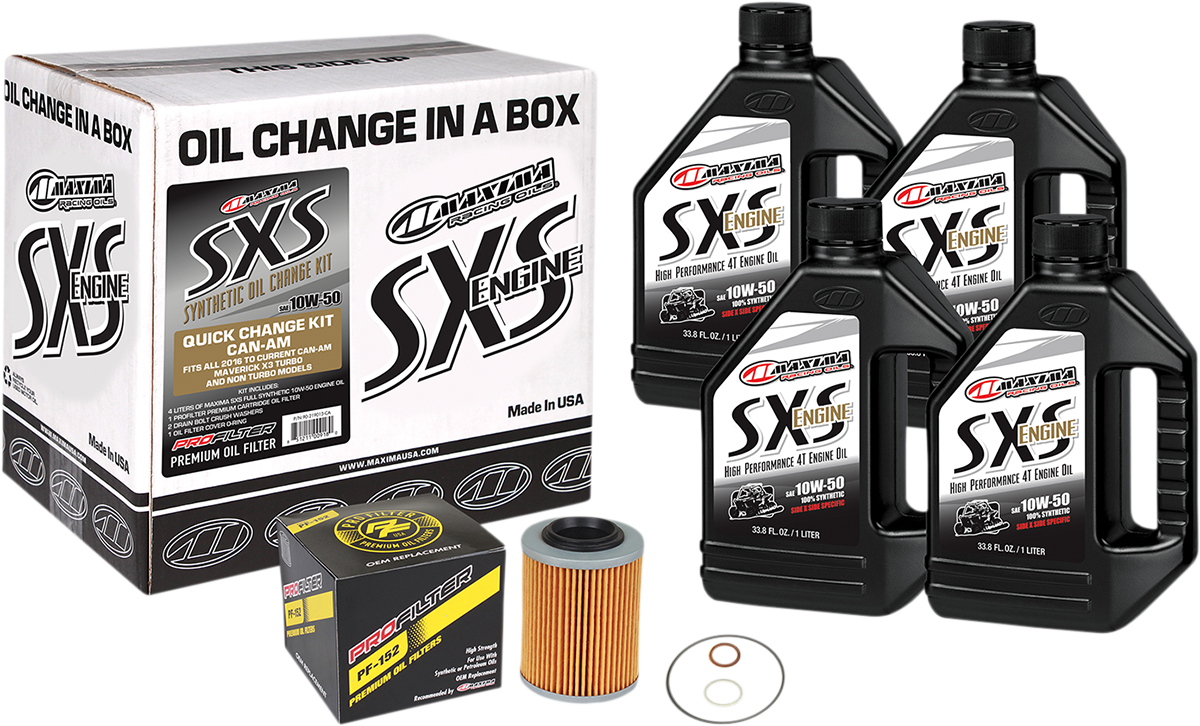 Maxima SXS/UTV Synthetic Quick Oil Change Kit - Can-Am - 10W-50