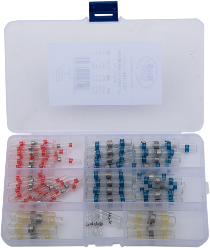 K&S Technologies Heat-Shrink Solderless Wire Connector Kit/Refill