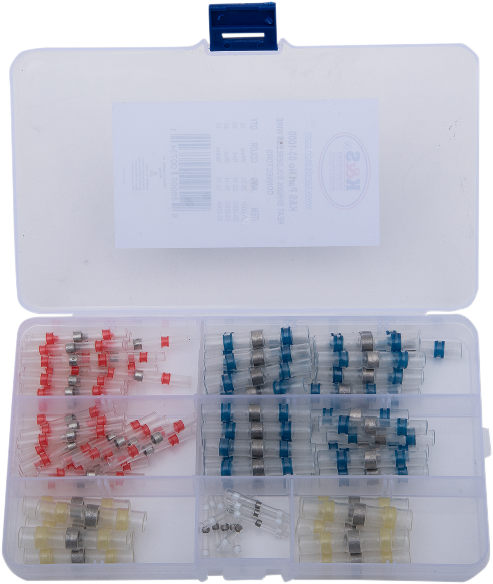 K&S Technologies Heat-Shrink Solderless Wire Connector Kit/Refill