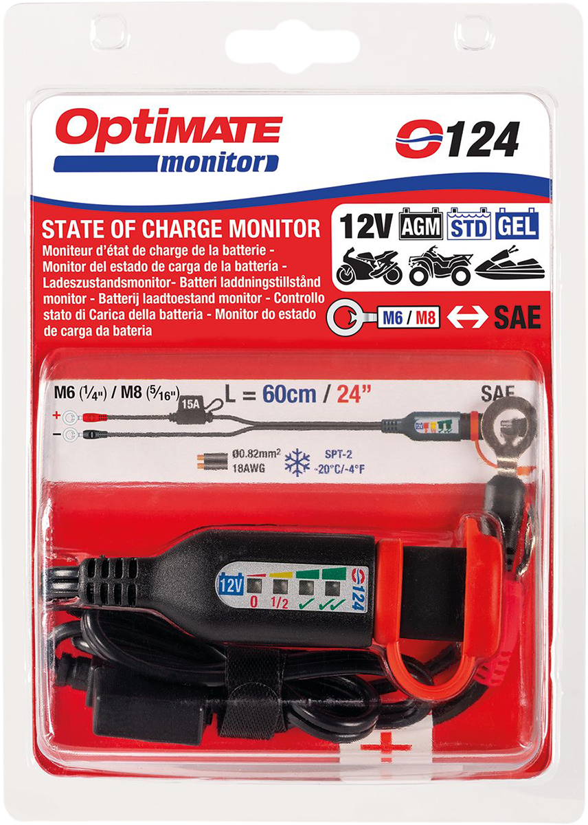 Tecmate OptiMate™ Permanent Power Lead with Battery/Charge Status