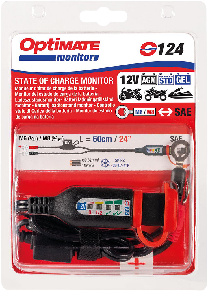 Tecmate OptiMate™ Permanent Power Lead with Battery/Charge Status