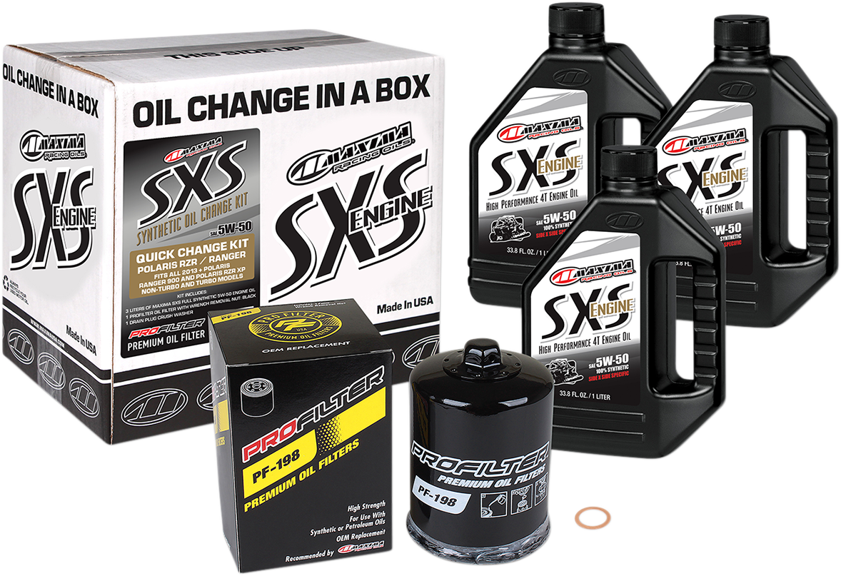 Maxima SXS/UTV Synthetic Quick Oil Change Kit - Polaris - 5W-50