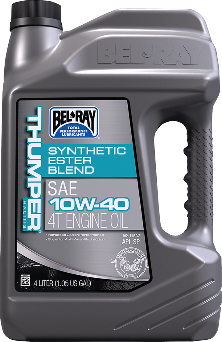 Bel-Ray Thumper® Racing Synthetic Ester Blend 4T Engine Oil - 10W-40 - 4L