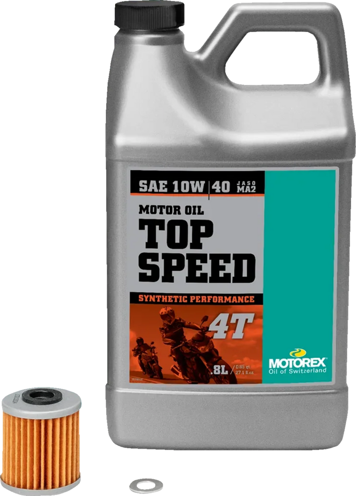 Motorex Oil Change Kit - Oil Change Kit - Kawasaki KX 250 - 10W-40 (3601-1059)