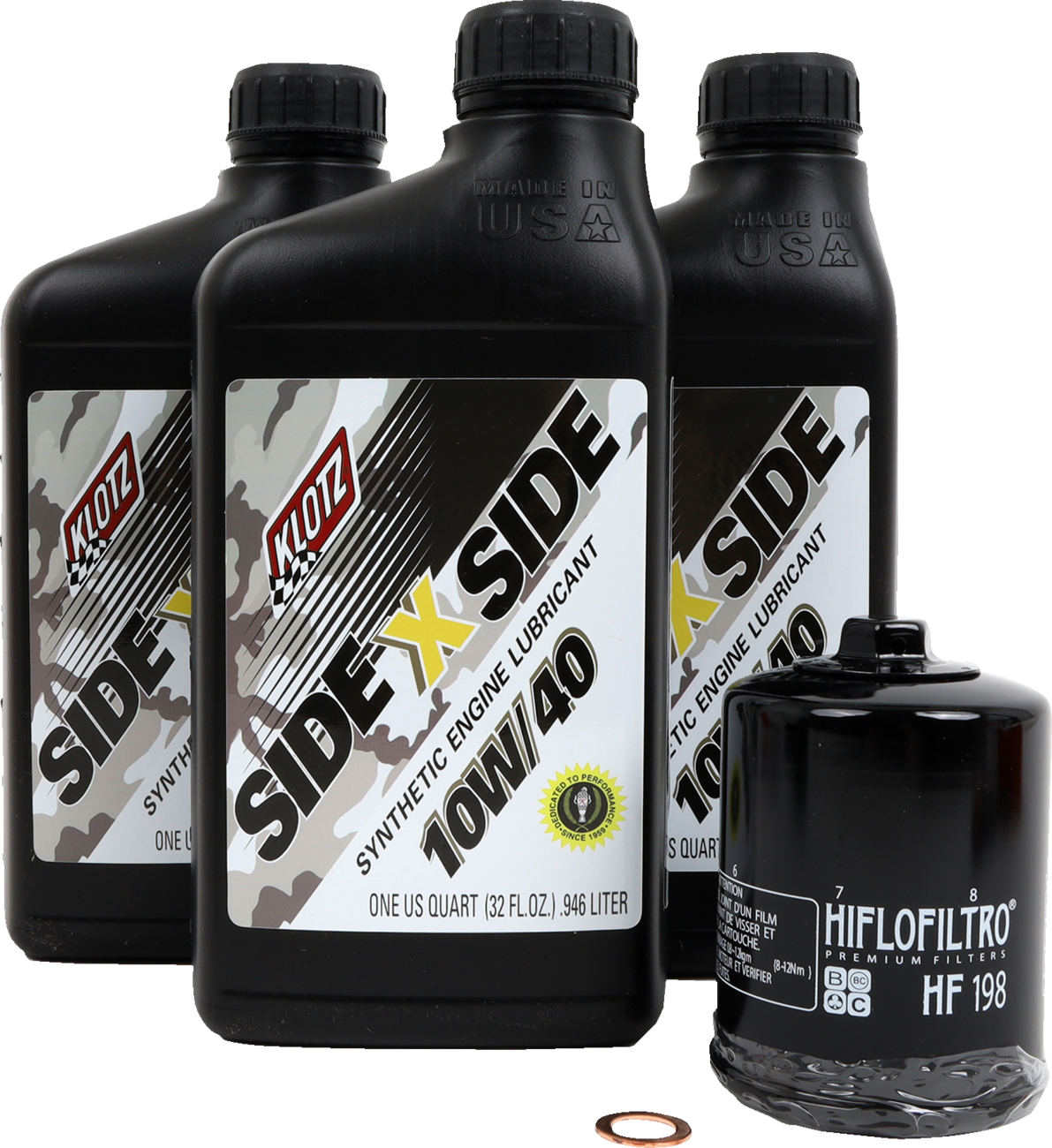 Klotz Side-by-Side Oil Change Kit - Polaris - 10W/40