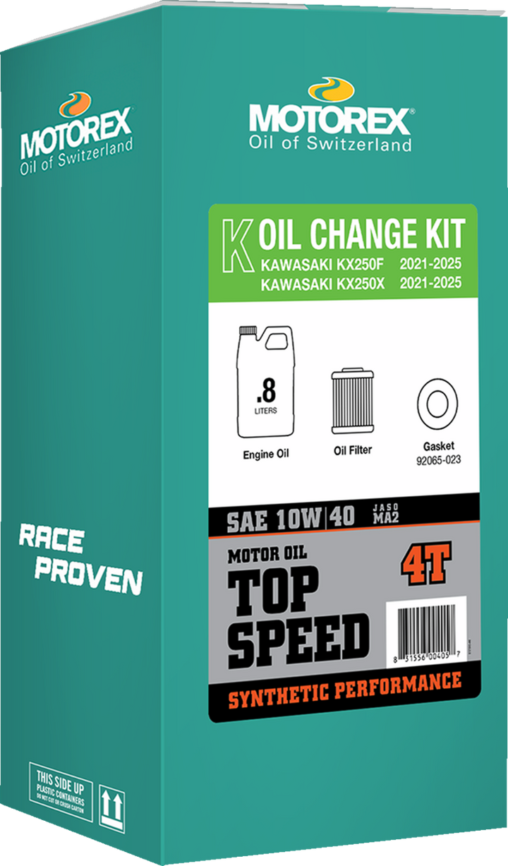 Motorex Oil Change Kit - Oil Change Kit - Kawasaki KX 250 - 10W-40 (3601-0946)
