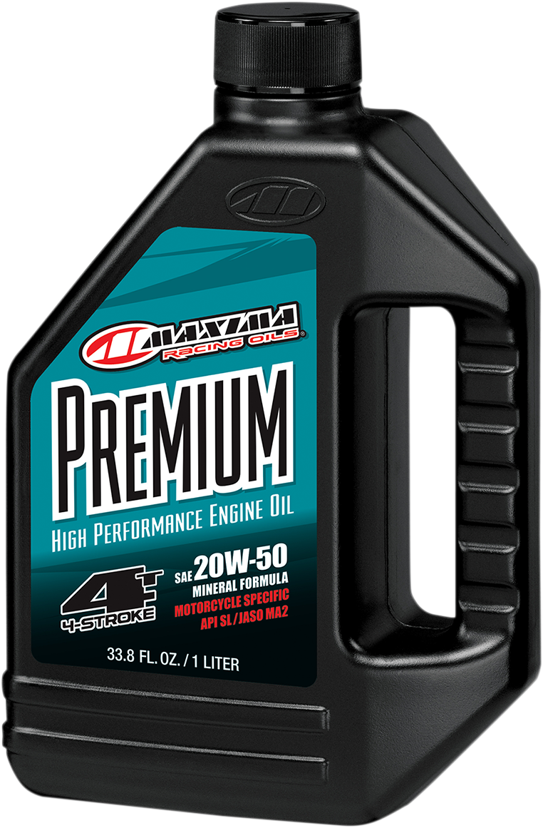 Maxima Premium High Performance Mineral 4T Engine Oil - 20W-50 - 1L