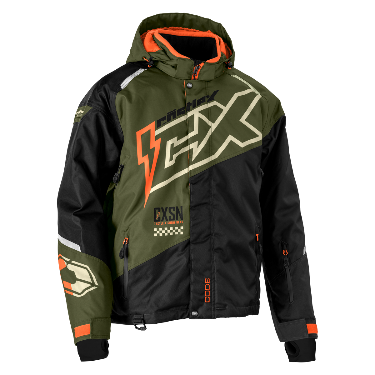 Castle X Men's Code G5 Jacket - Olive/Black/Orange