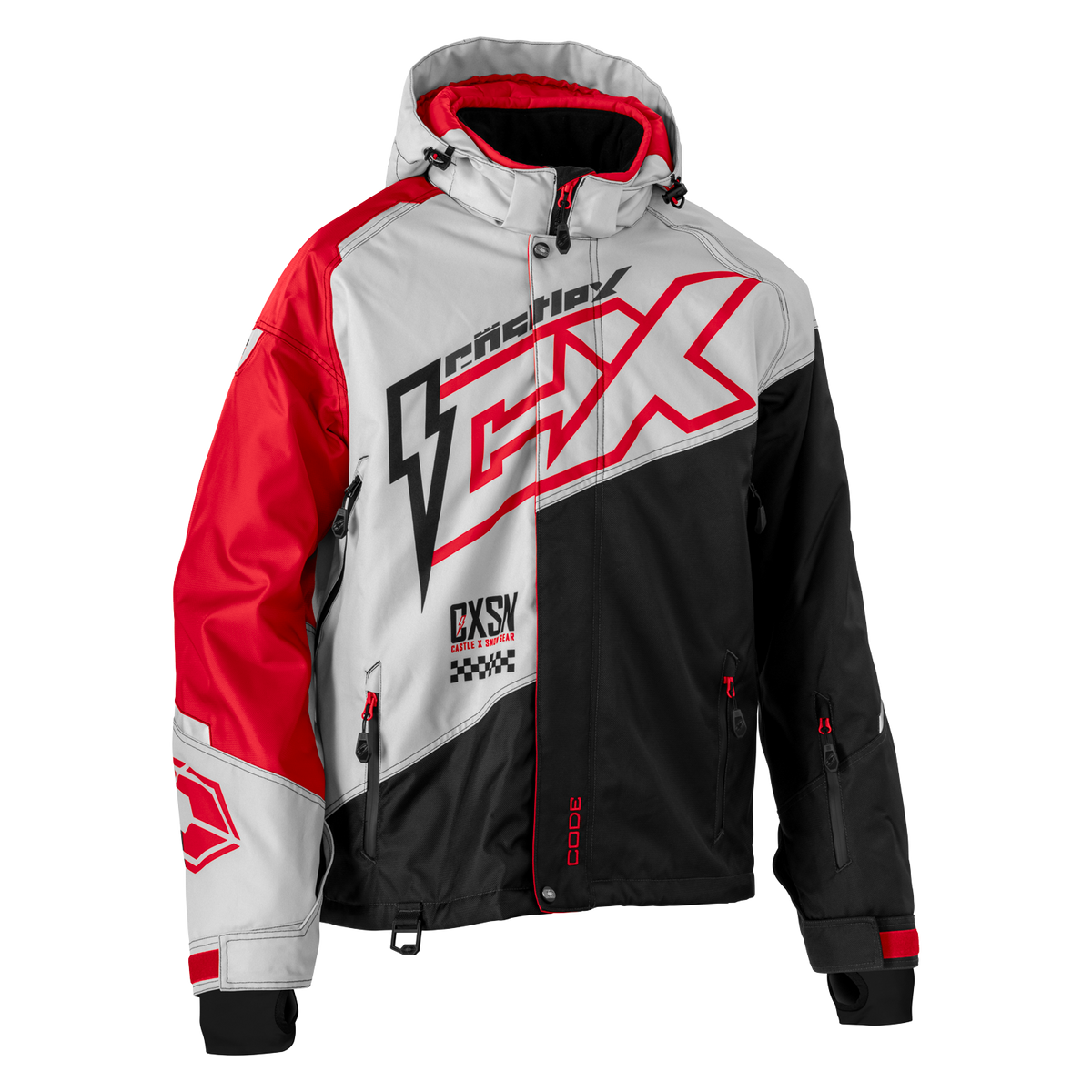 Castle X Men's Code G5 Jacket - Silver/Red/Black