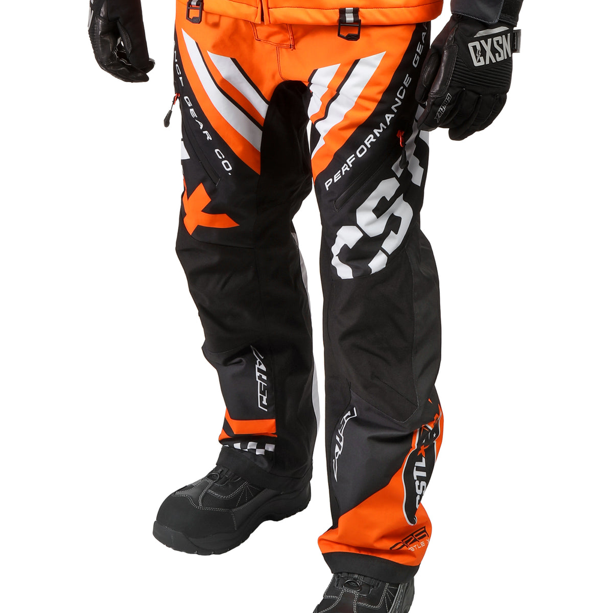 Castle X Men's R26 Race Pant - Flo Orange/Black/White