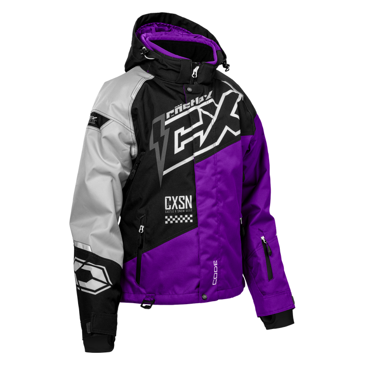Castle X Women's Code G5 Jacket - Black/Grape/Silver
