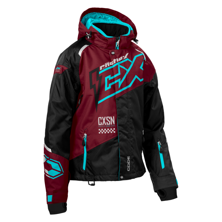 Castle X Women's Code G5 Jacket - Crimson/Black/Turquoise