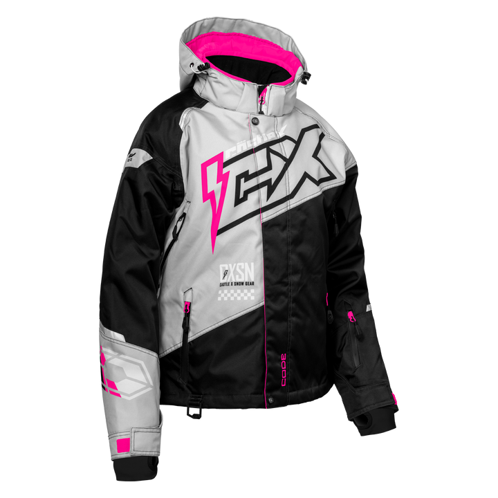 Castle X Women's Code G5 Jacket - Silver/Black/Pink Glo