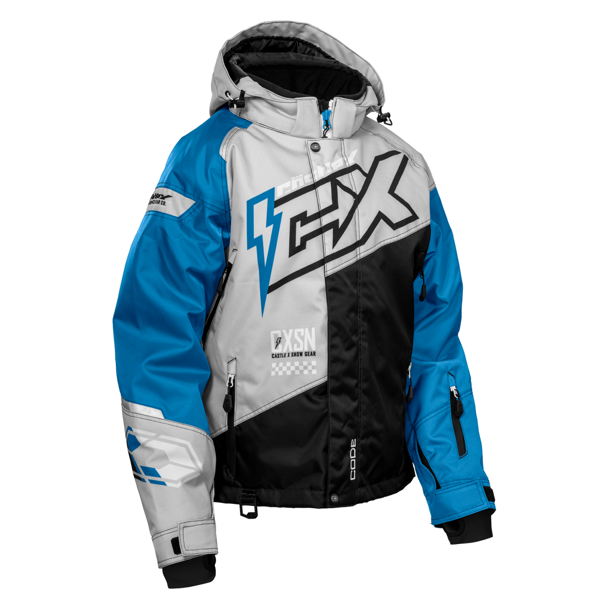 Castle X Women's Code G5 Jacket - Silver/Process Blue/Black