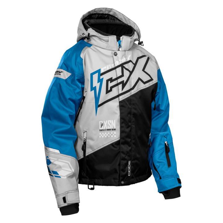 Castle X Women's Code G5 Jacket - Silver/Process Blue/Black