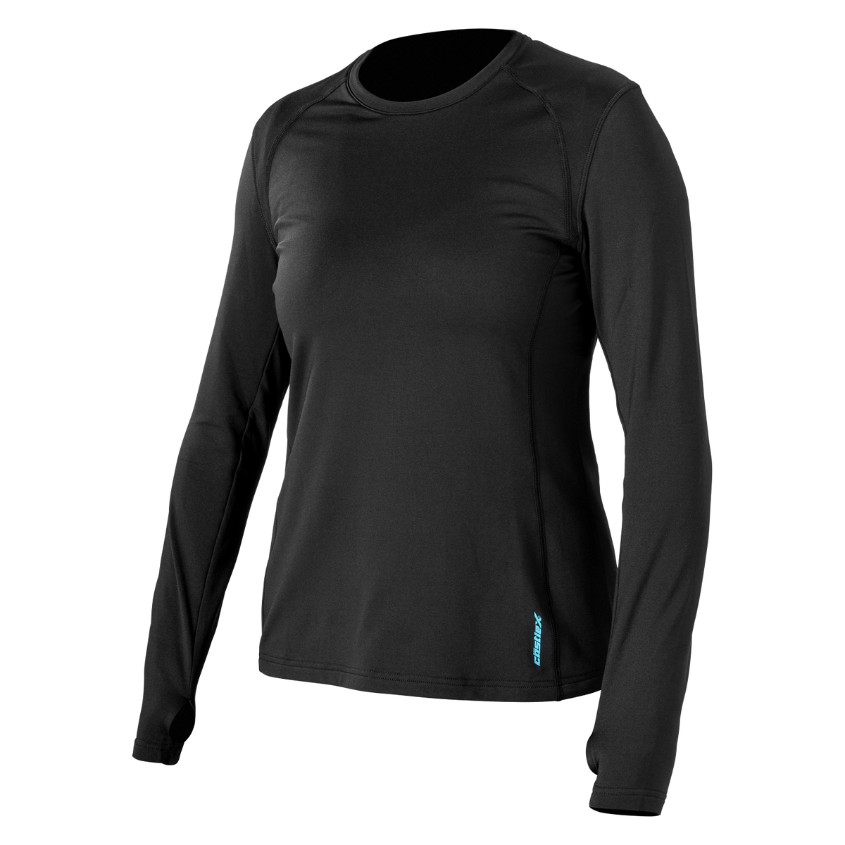 Castle X Women's Regulator Long Sleeve Crew Base Layer - Black
