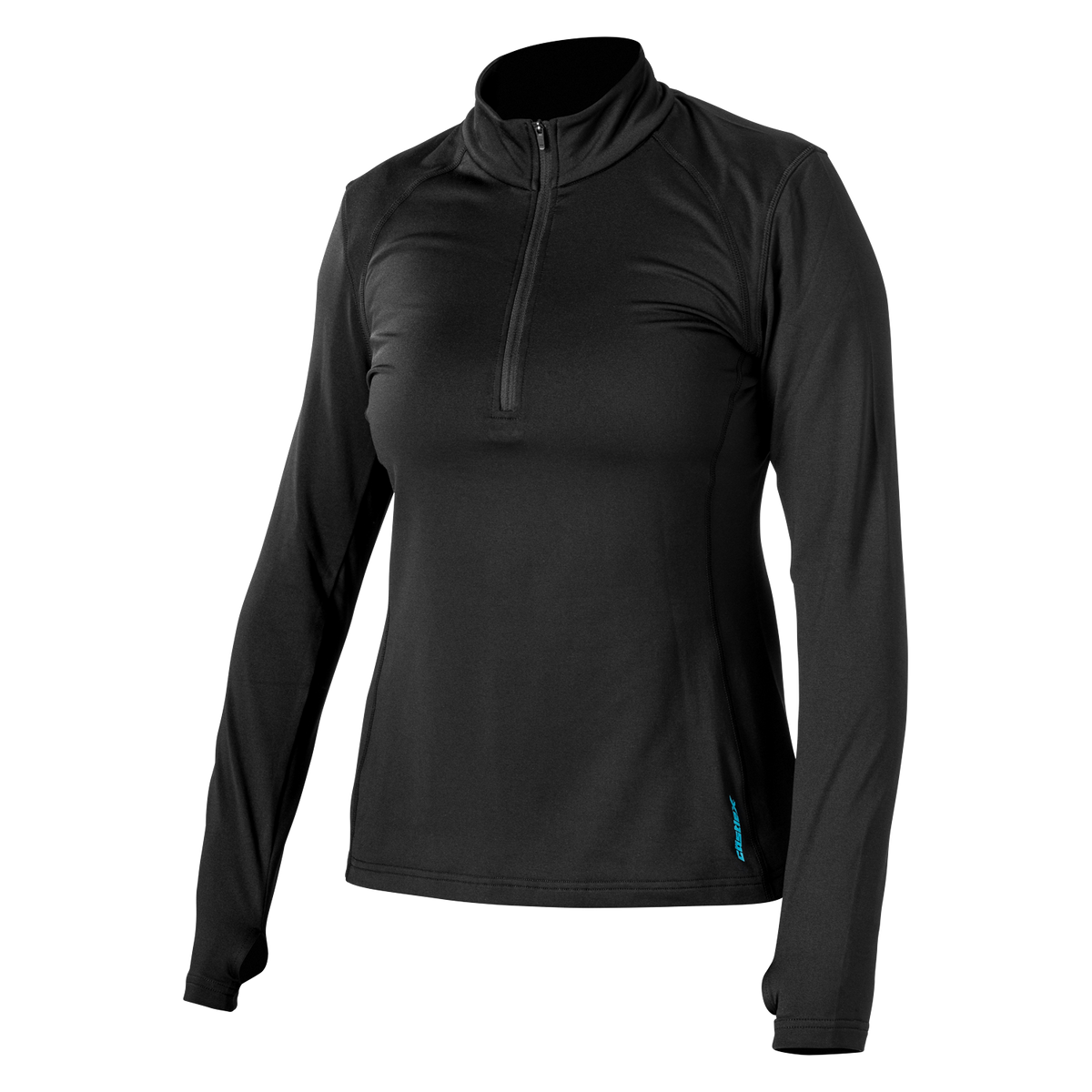 Castle X Women's Regulator Quarter-Zip Base Layer Top - Black