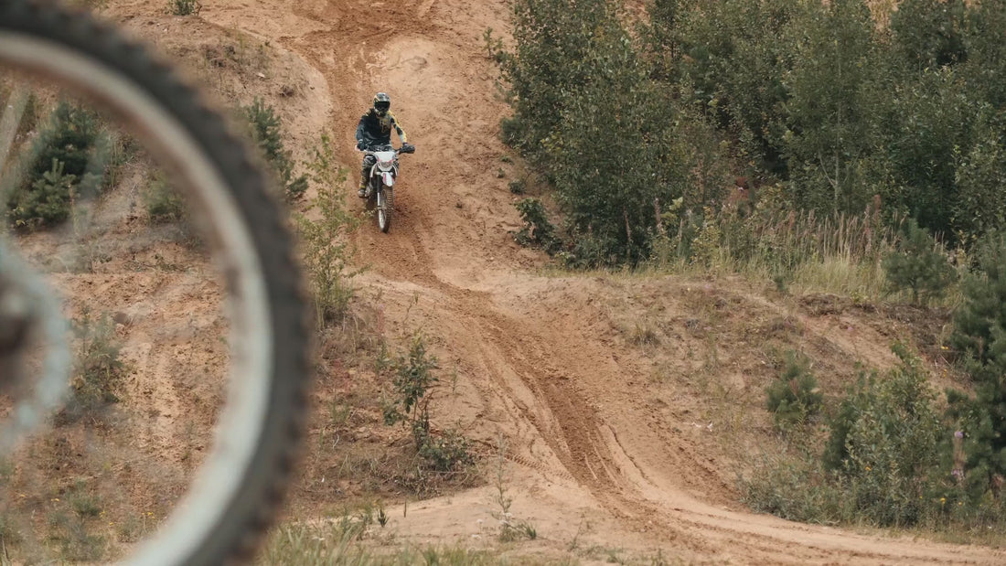 Motocross rider in a sand pit
